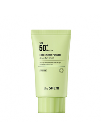 The Saem Eco Earth Power Green Sun Cream SPF 50 PA++++  Солнцезащитный крем для чувствительной кожи SPF 50 PA++++ 