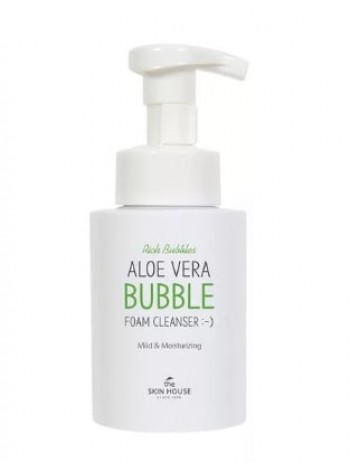 Очищающая кислородная пенка для лица с экстрактом алоэ The Skin House Aloe Vera bubble foam cleanser  