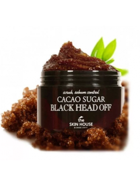 Скраб против черных точек с коричневым сахаром и какао The Skin House Сacao Sugar Black Head Off 