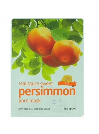 The YEON Real Sauce Sweet Persimmon Pore Mask [Pore care & Elasticity] Тканевая маска для лица с экстрактом хурмы для сужения пор