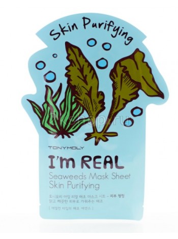 Tony Moly I'm Real Seaweeds Mask Sheet Маска для лица тканевая Водоросли