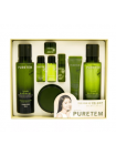 Подарочный набор косметики с алоэ  Welcos  Puretem Purevera  Skin Care Set 3 