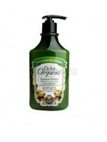 WHITE COSPHARM Organia Aroma Green Body Cleanser Гель для душа с Алоэ и Зеленым чаем