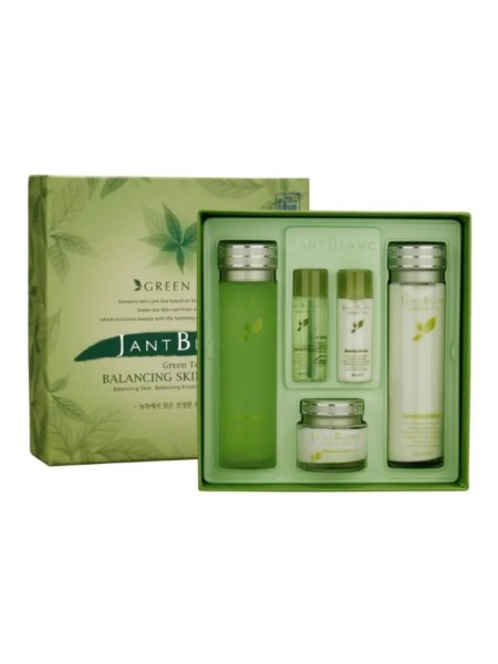 Набор для лица Jant Blanc с экстрактом зеленого чая - Green Tea Balancing Skin Care Set, тоник/эмульсия/крем