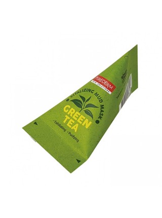 Освежающая маска для лица с экстрактом зеленого чая в пирамидках 12шт*20г Purederm Vitalizing Facial Mud Mask Green Tea 