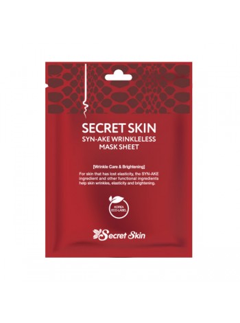 Secret Skin SYN-AKE Wrinkless Mask Sheet Антивозрастная тканевая маска для лица со змеиным ядом 