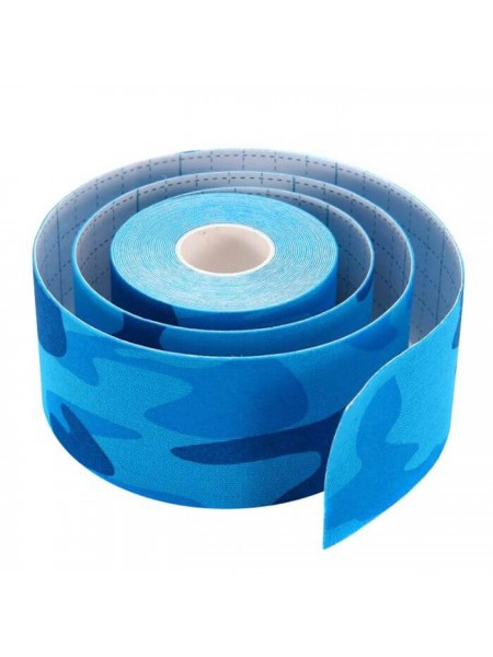 Кинезио тейп для лица Ayoume Kinesiology Tape Roll 2,5см*5м — синий камуфляж