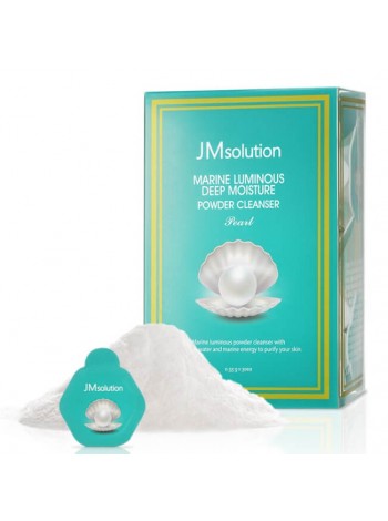 Увлажняющая энзимная пудра для умывания с жемчугом JMsolution Marine Luminous Deep Moisture Powder Cleanser Pearl — 30 шт. по 0,35 гр