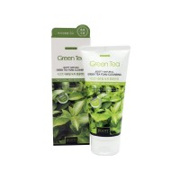 Пенка для умывания с экстрактом зеленого чая JIGOTT Natural Green Tea Foam Cleansing