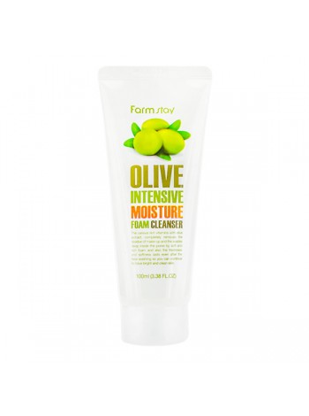 Пенка очищающая с экстрактом оливы увлажняющая FarmStay Olive Intensive Moisture Foam Cleanser