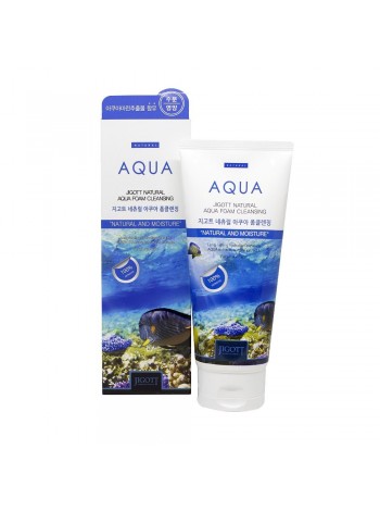 Увлажняющая пенка для умывания с аквамарином JIGOTT Natural Aqua Foam Cleansing