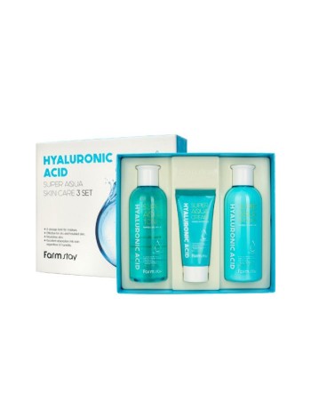 Набор 3 средств с гиалуроновой кислотой FarmStay Hyaluronic Acid Super Aqua Skin Care 3 set