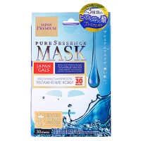 Набор масок с гиалуроновой кислотой 30 шт. JAPAN GALS Pure 5 Essence Mask Hyaluronic Acid 30 pcs