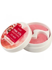 Укрепляющие тканевые патчи для глаз с бета-глюканом Petitfee Pink Vita Brightening Eye Mask