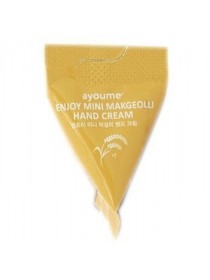 Крем для рук в треугольнике с макколи AYOUME ENJOY MINI MAKGEOLLI HAND CREAM 1шт*3гр.