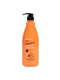 Шампунь-кондиционер 2-в-1 с лошадиным жиром FarmStay MAYU Complete Shampoo & Conditioner