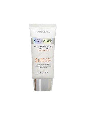 Осветляющий увлажняющий солнцезащитный крем с коллагеном SPF50+ PA+++ ENOUGH Collagen Whitening Moisture Sun Cream SPF50+ PA+++