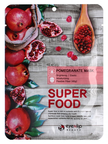 Маска для лица тканевая  Eyenlip Super Food Pomegranate Mask 23мл
