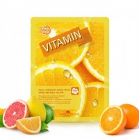 Витаминная осветляющая тканевая маска MAY ISLAND Real Essence Vitamin Mask Pack 25мл