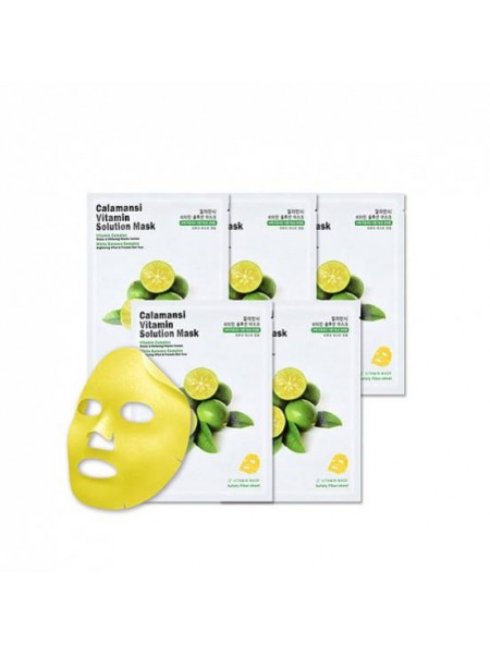 Маска для лица тканевая витаминная Eyenlip Calamansi Vitamin Solution Mask 25мл