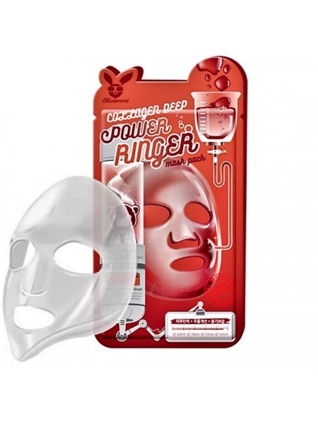 Тканевая маска c коллагеном для лица ELIZAVECCA Collagen Deep Power Ringer Mask Pack
