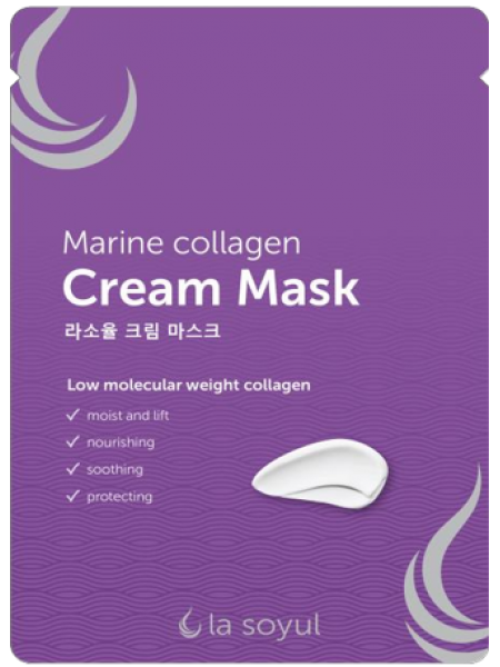Тканевая маска с кремовой эссенцией La Soyul Marine Collagen Cream Mask