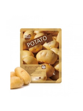 Тканевая маска  с картофелем от отеков MAY ISLAND Real Essence Potato Mask Pack 