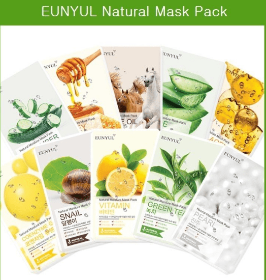 EUNYUL Natural Moisture Mask Pack  тканевые увлажняющие корейские маски для лица