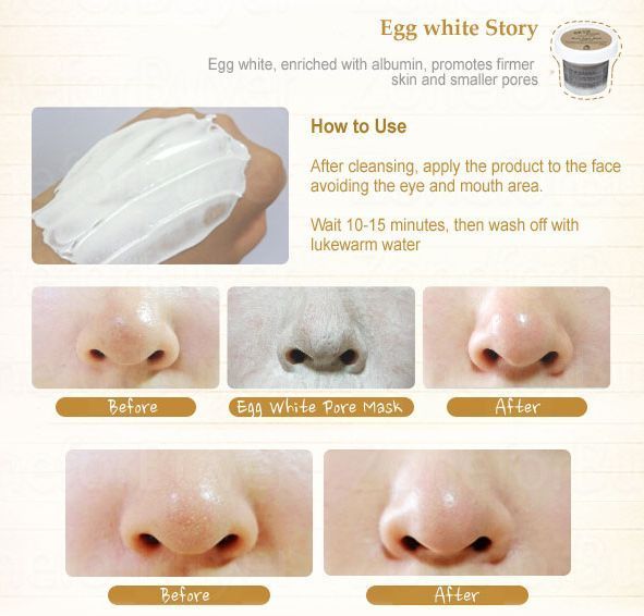 Skinfood  Egg White Pore Mask    Маска для сужения пор купить 