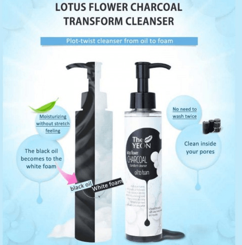 The YEON Lotus Flower Charcoal Transform Cleanser Oil to Foam  Очищающее средство 2 в 1